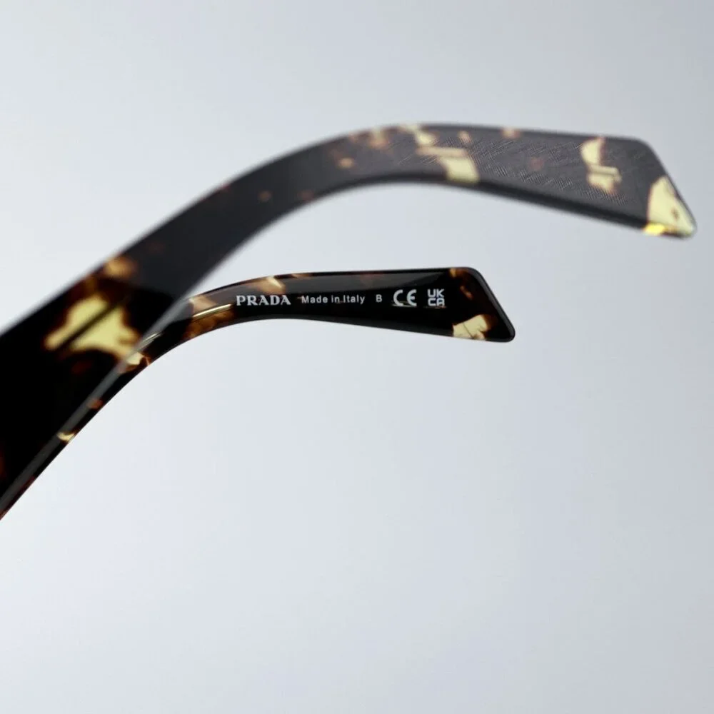 Prada PR27ZS 16O50E BRAND NEW Sunglasses Black Tortoise Gradient Yellow Unisex